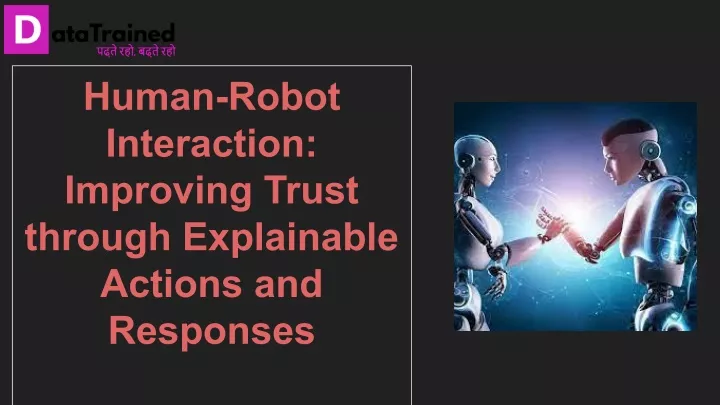 human robot interaction improving trust through