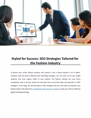 Styled for Success SEO Strategies Tailored for the Fashion Industry (1)