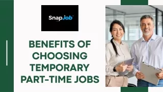 benefits of choosing temporary part time jobs
