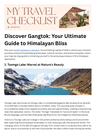 Discover Gangtok Your Ultimate Guide to Himalayan Bliss