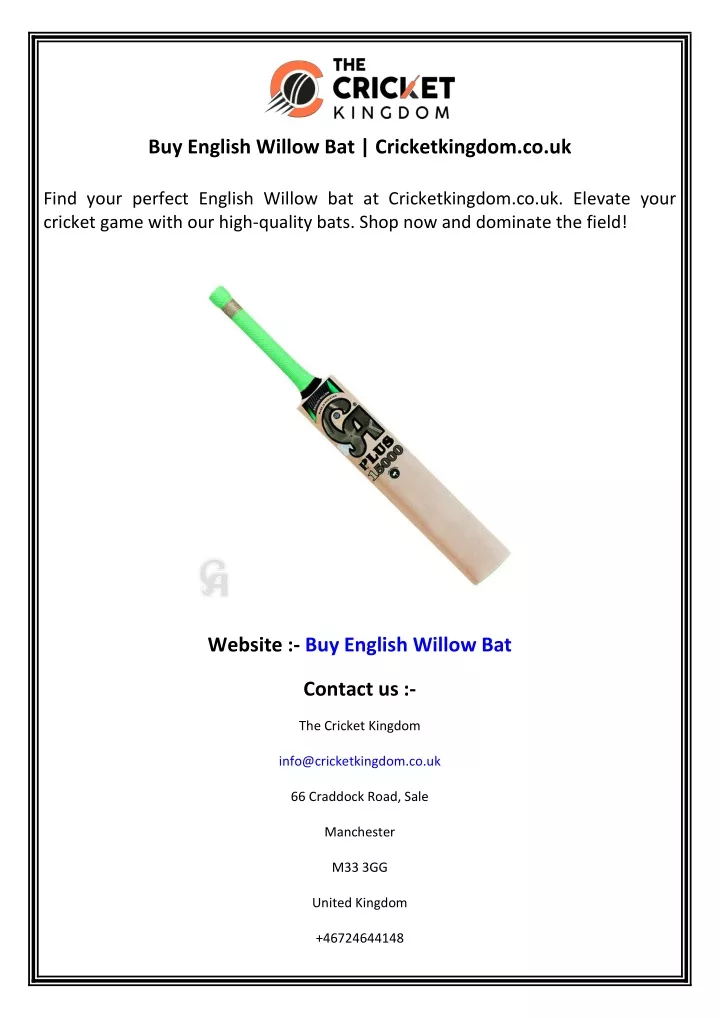 buy english willow bat cricketkingdom co uk