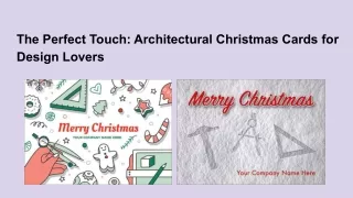 The Perfect Touch Architectural Christmas Cards for Design Lovers