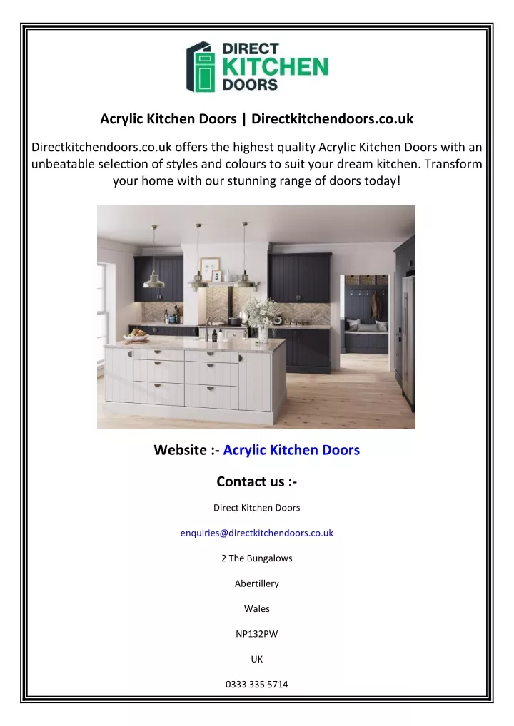 acrylic kitchen doors directkitchendoors co uk