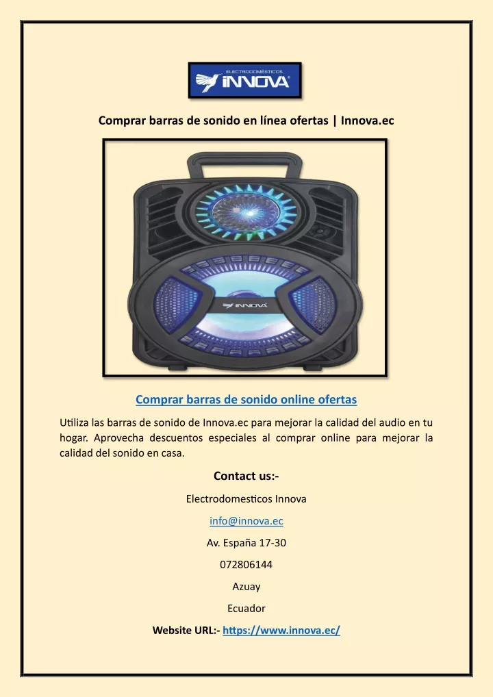 comprar barras de sonido en l nea ofertas innova