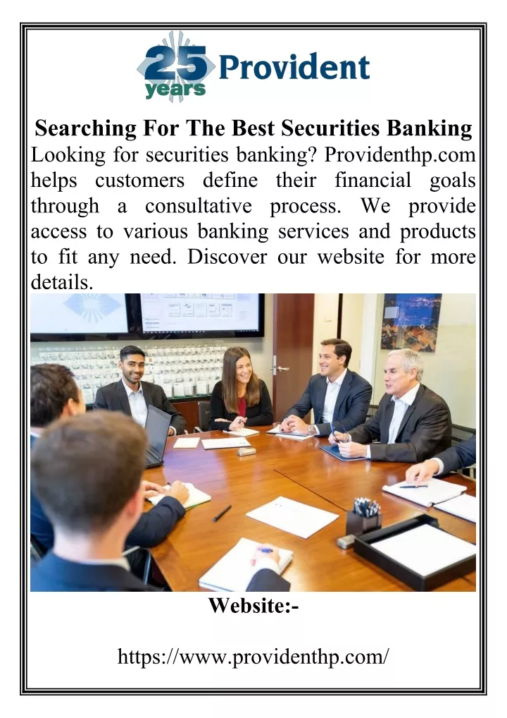 searching for the best securities banking looking