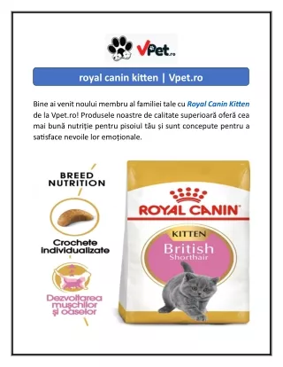 royal canin kitten Vpet.ro