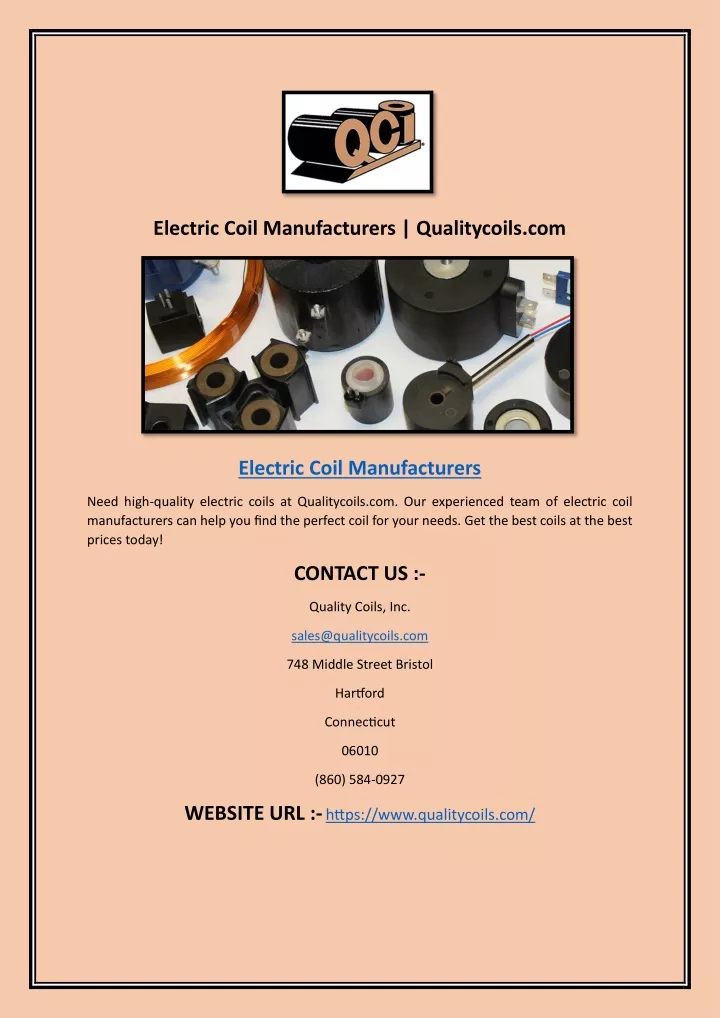 electric coil manufacturers qualitycoils com