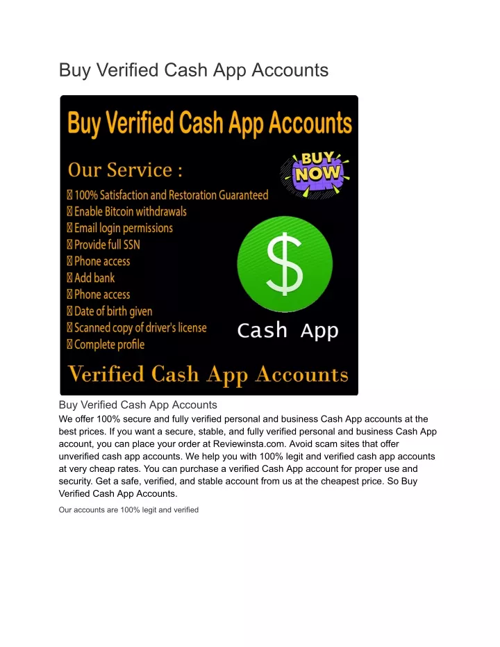 buy verified cash app accounts