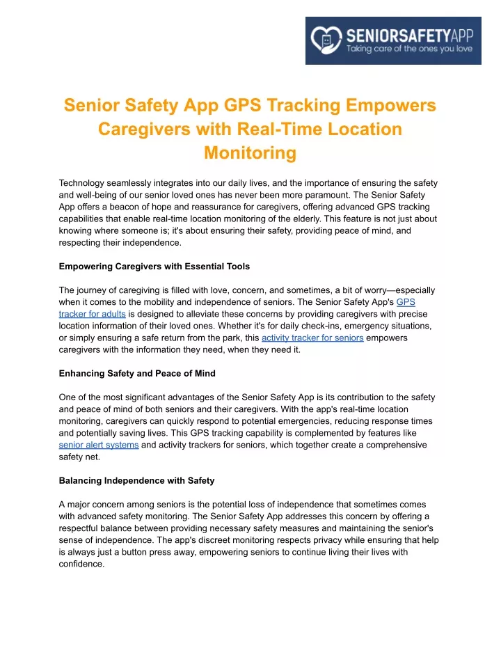 senior safety app gps tracking empowers