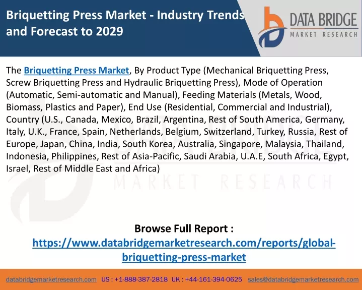 briquetting press market industry trends