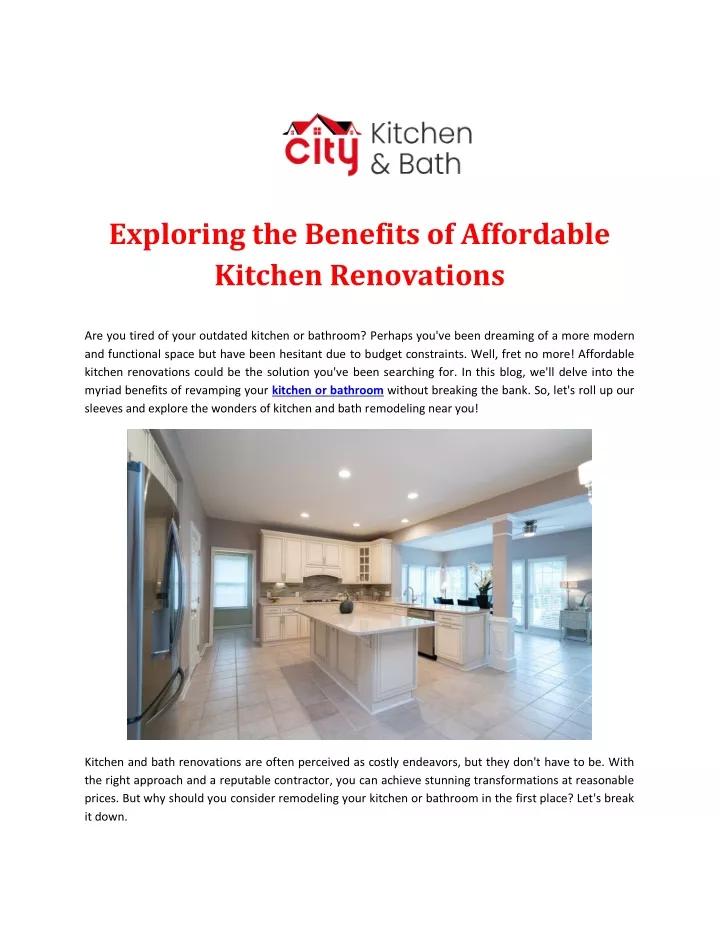 exploring the benefits of affordable kitchen