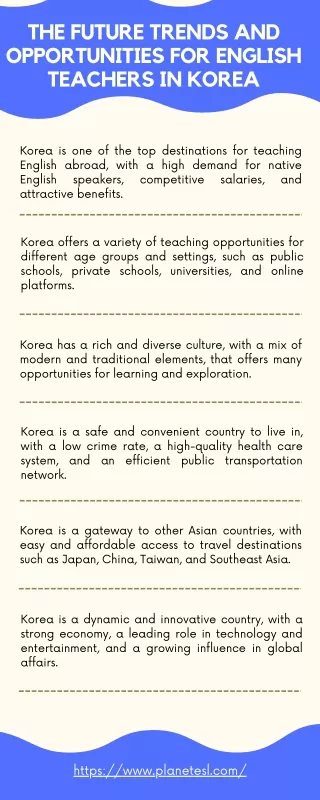 The Future Trends and Opportunities for English Teachers in Korea