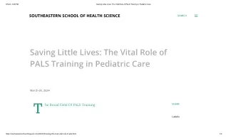 Saving Little Lives_ the Vital Role of PALS Training in Pediatric Care