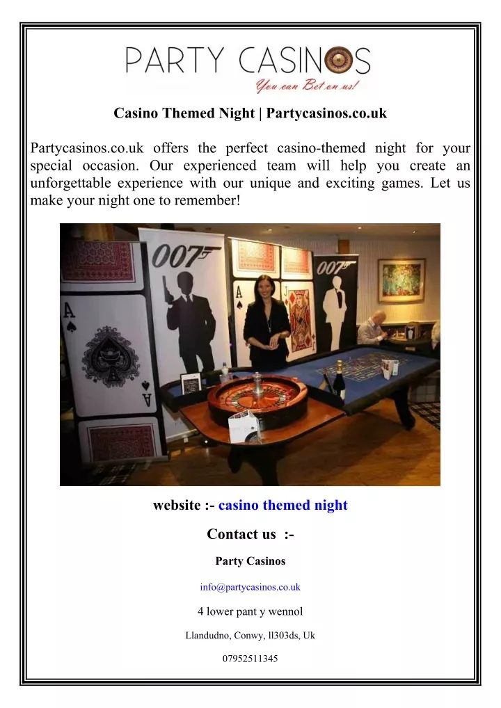 casino themed night partycasinos co uk