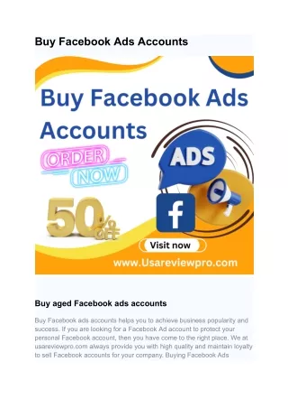 buy facebook ads accounts