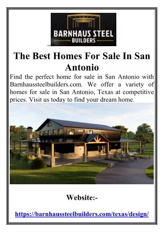 The Best Homes For Sale In San Antonio