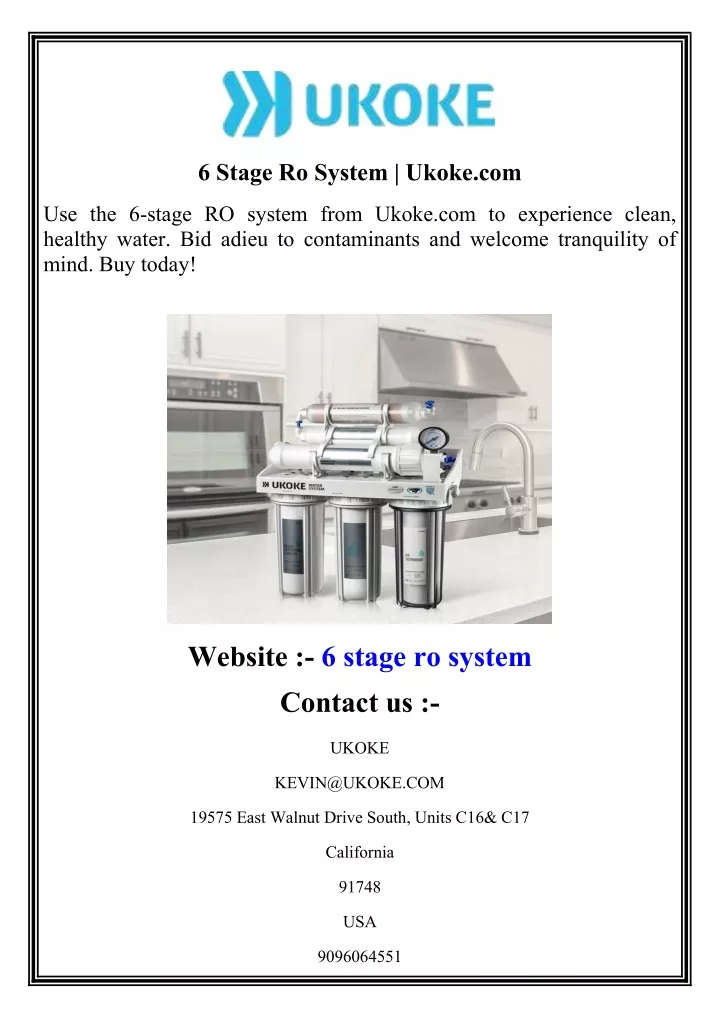 6 stage ro system ukoke com