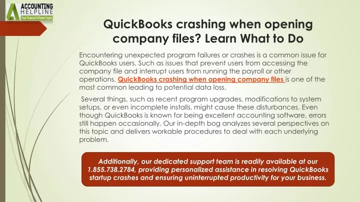 quickbooks crashing when opening company files learn what to do