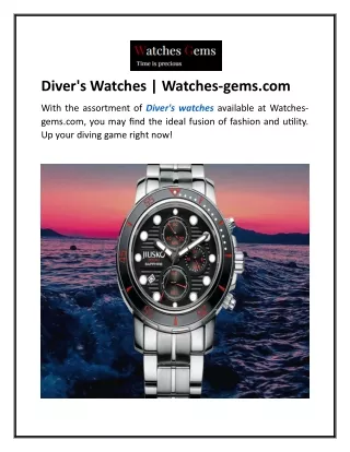 Diver's Watches  Watches-gems.com