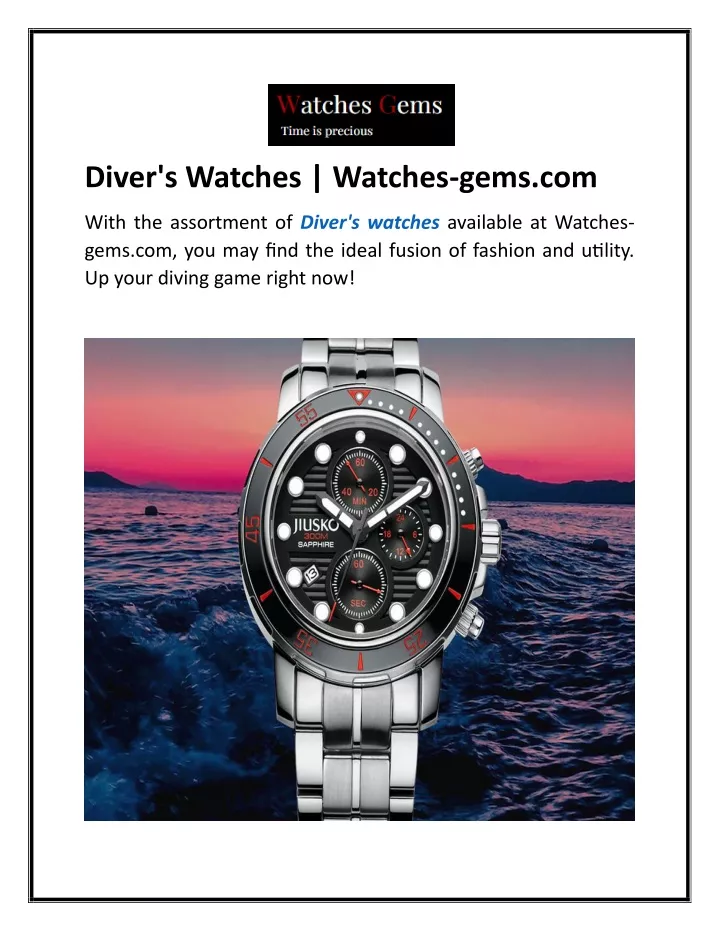 diver s watches watches gems com