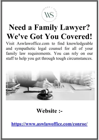 Need a Family Lawyer We've Got You Covered