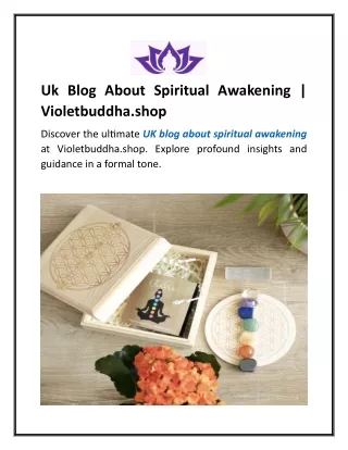 Uk Blog About Spiritual Awakening  Violetbuddha.shop