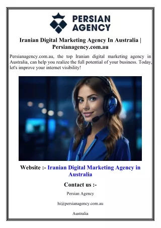 Iranian Digital Marketing Agency In Australia  Persianagency.com.au