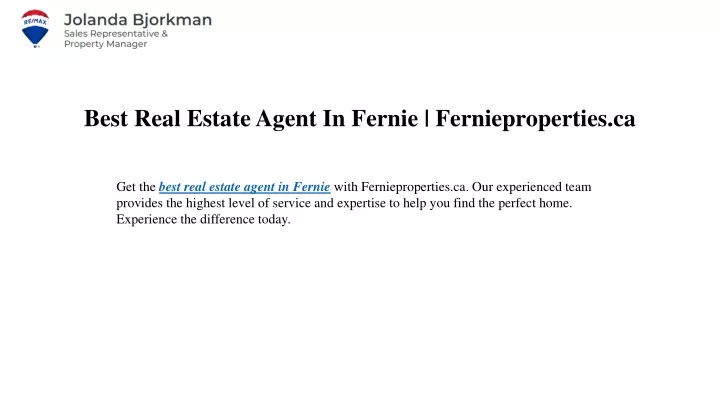 best real estate agent in fernie fernieproperties