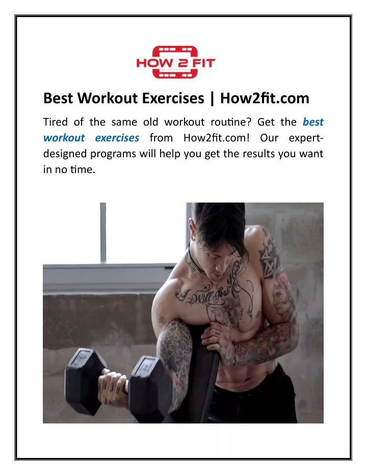 best workout exercises how2fit com