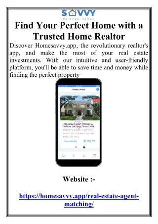 Find Your Perfect Home with a Trusted Home Realtor
