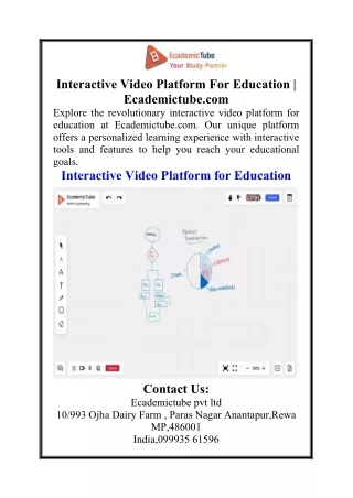 Interactive Video Platform For Education  Ecademictube.com