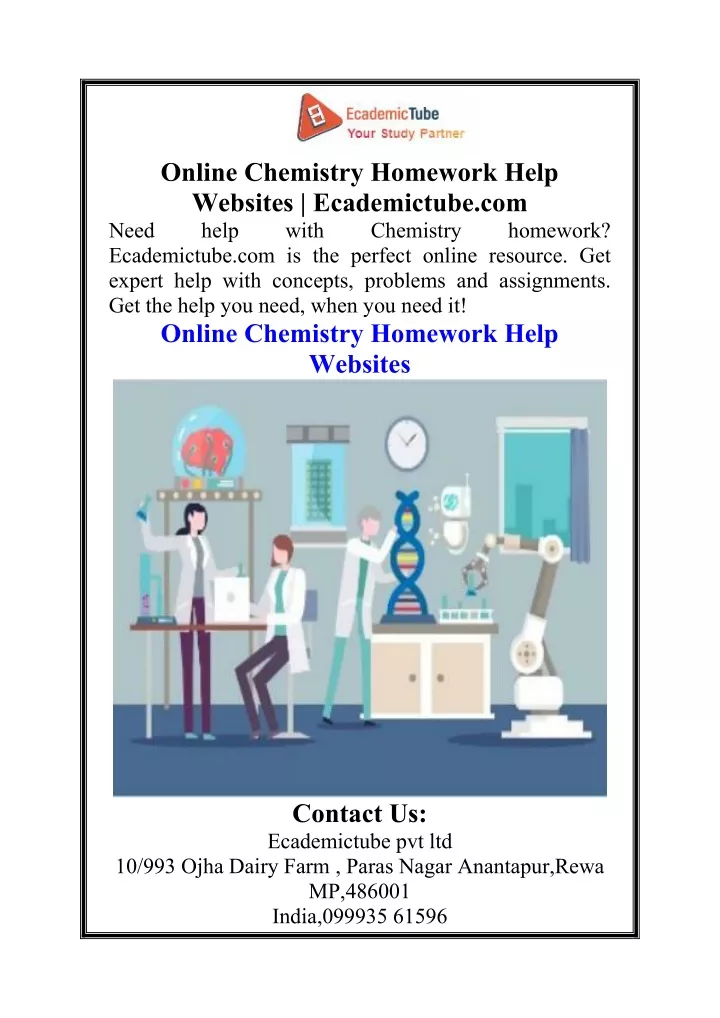online chemistry homework help websites