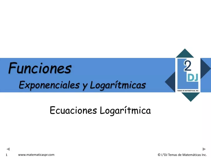 funciones exponenciales y logar tmicas