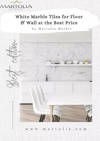 Buy Affordable Price White Marble Tiles | Martolia Marble