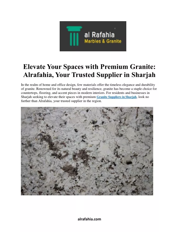 elevate your spaces with premium granite