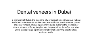 Dental veneers in Dubai