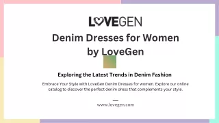 Denim Dress For Women by Lovegen