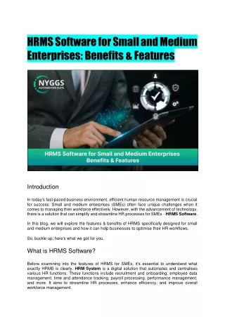 HRMS Software for Medium Enterprises