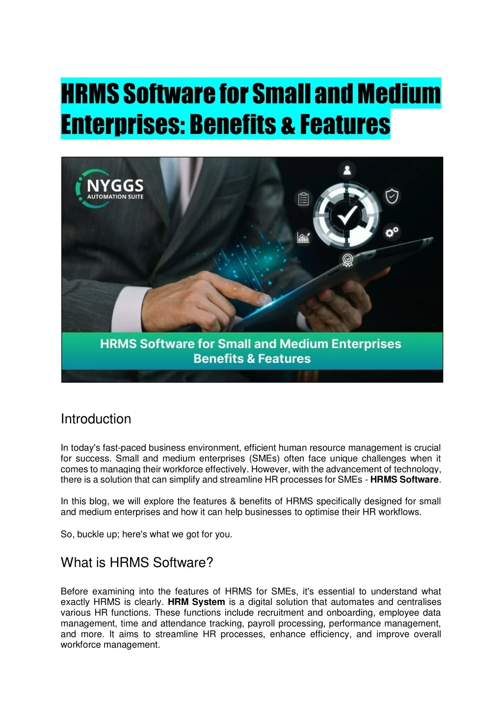 PPT - HRMS Software for Medium Enterprises PowerPoint Presentation ...