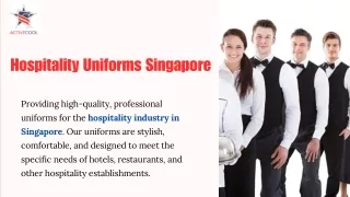 Hospitality Chic: Elevating Service with Uniforms in Singapore