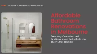 Affordable Bathroom Renovations in Melbourne