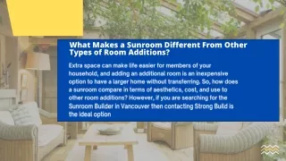 What Makes a Sunroom Different From Other Types of Room Additions