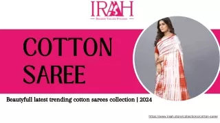 Buy Trendy Pure Cotton Sarees Online in India at Best Price