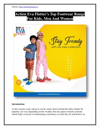 Action EVA Flotter - Top Footwear Range For Kids, Men And Women