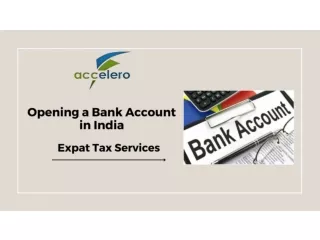 Opening a Bank Account in India