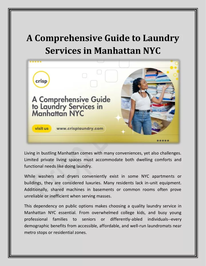 a comprehensive guide to laundry services