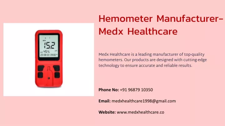 hemometer manufacturer medx healthcare