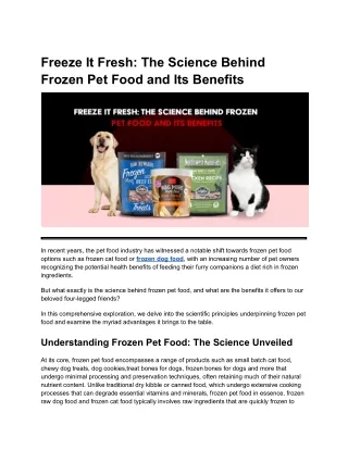 Freeze It Fresh_ The Science Behind Frozen Pet Food and Its Benefits (1)
