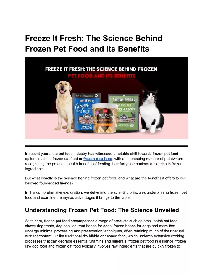 freeze it fresh the science behind frozen