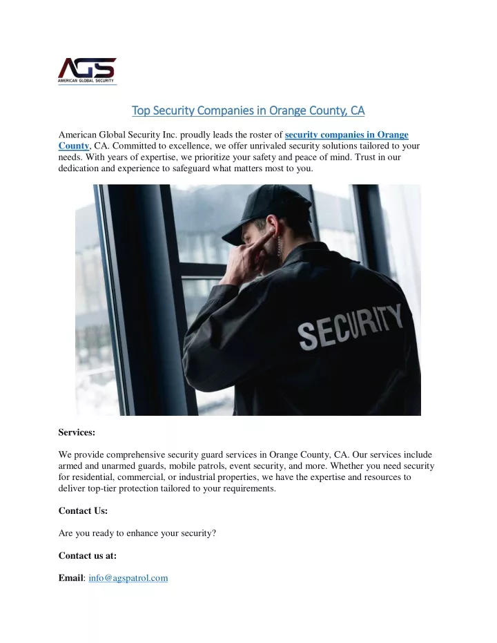 top security companies in orange county